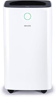 Devola Low Energy Dehumidifier 12L | Quiet & Energy Efficient Portable Electric Compressor Dehumidifier for Home | Laundry Drying Mode | Dust Filter | LCD Display (12L)