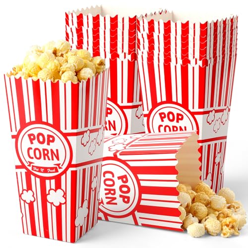 VOISEN Popcorn Boxes,20 Pack Popcorn Bucket Containers