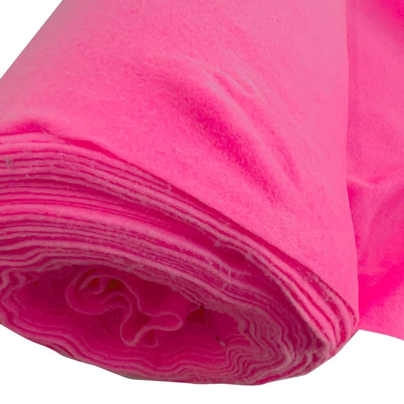 EU Fabrics Craft Felt Fabric | Fire Retardant Upholstery Material for Sewing | Soft Felt Sheet Fabric Roll for Home Decor, Art and Craft (Pink, 1 Metre x 91cm) — image 1
