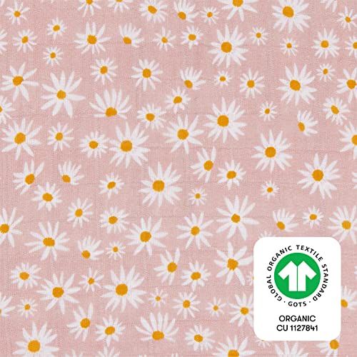 Image of Babyletto 100% Organic Cotton Quilt, GOTS-Certified, 3-Layers of Ultra-Soft and Breathable Muslin - Daisy