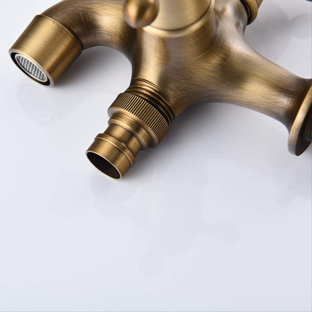 Rubinetto Angolo In Ottone Per Lavatrice - Doppio Supporto, Valvola Ceramica, Per Giardino/Cucina - Foto 12