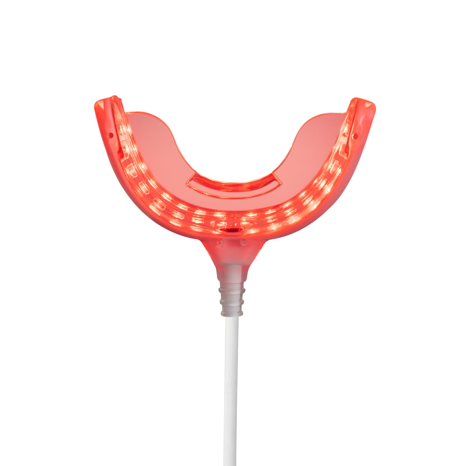 Dispositivo oral de luz roja, solución avanzada de terapia de encías y alivio del dolor de muelas, con 32 luces LED. Incluye adaptadores USB, iPhone y Android para un uso cómodo