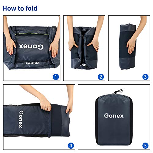 Gonex 40L Water Repellent Duffel Bag Backpack Outdoor Heavy Duty Duffle Bag with backpack straps for Hiking Camping Travelling Cycling for Men Women Dark Blue