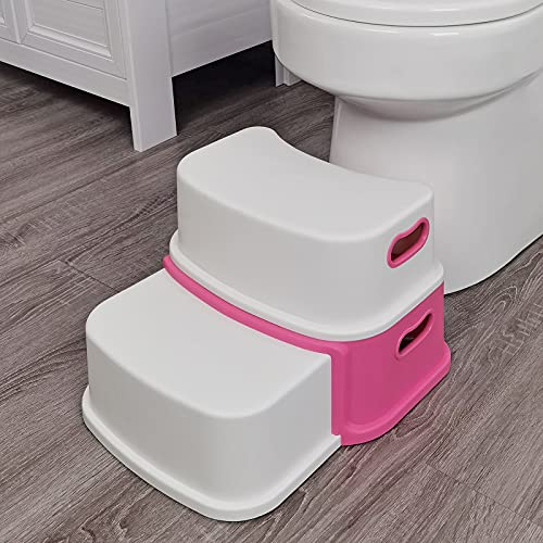 2 Step Stool for Kids, SKYROKU Toddler Stool for Potty Training