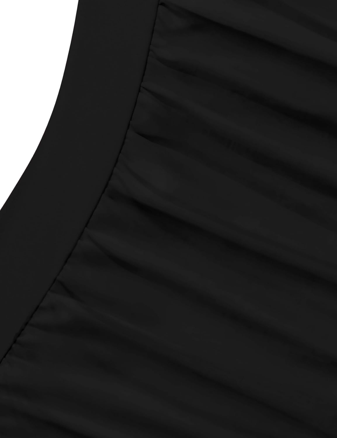 Girls Swimsuit Ruffle Girl One Piece Bathing Suit Solid Swimsuits Ruched Sleeveless Girls' Swimwear for 7-18 Years - Image 8