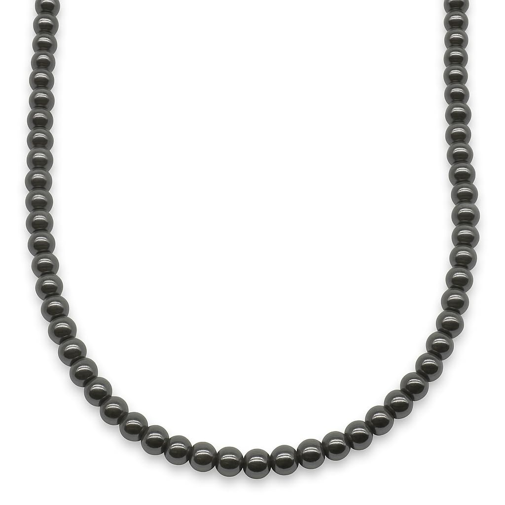 ELEDORO echte Edelstein Perlenkette Collier endlos 8mm Halsk