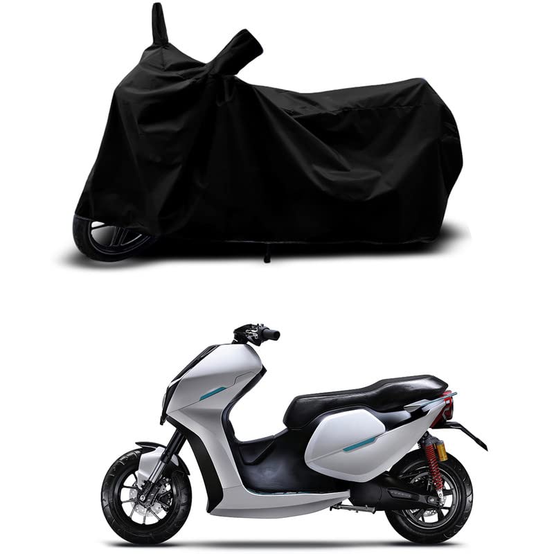 Image of 100% Scratchproof /UV-Rays /Heat Protection /Birds Dropping /Water Resistant /Dust Proof /Waterproof /Full Bike Scooty Two Wheeler Body Cover Compatible for Everve EF1 STD All Varients[Black]