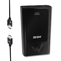 Powerbank 27.000mAh ad alta capacità – Ricarica rapida cablata, multi-porte USB-A e USB-C, ideale per smartphone, tablet e computer portatili, formato portatile