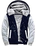 MACHLAB Men's Pullover Winter Workout Fleece Hoodie Jackets Full Zip Wool Warm Thick Coats Navy#W02...