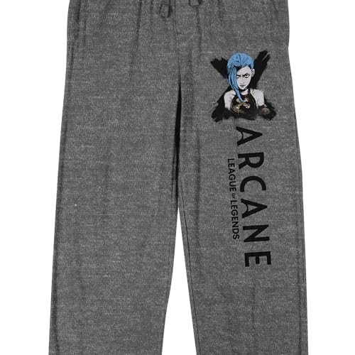 Bioworld Arcane Title Logo Men's Heather Gray Sleep Pants2