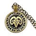 Produktbild SKLHSIL Sternzeichen Halskette,Widder Goldene Runde Glas Halskette 12 Sternzeichen Punk Vintage Astrologie Pullover Kette Anhänger Horoskop Für Mode Einfache Männer Frauen Geburtstagsgeschenke
