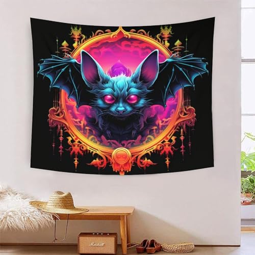Tapisserie murale chauve-souris 3D pour habiller un grand mur vide de salon