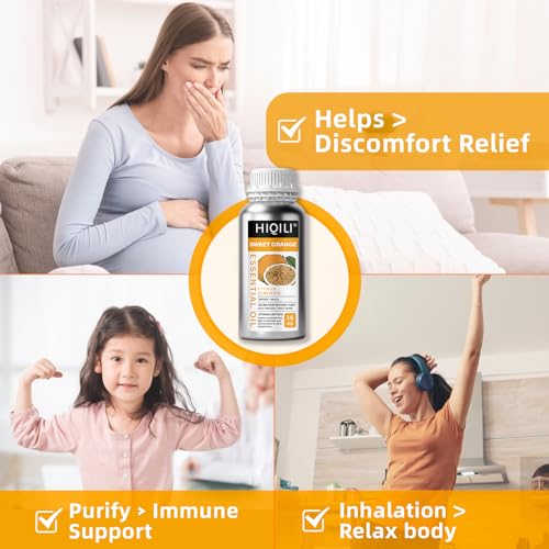 Image of HIQILI 16 Fl Oz Orange Essential Oil, Pure and Natural for Diffuser, Skin - 500ML