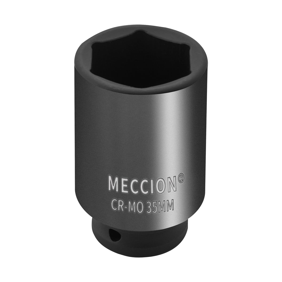 Meccion 1/2 Inch Drive Impact Socket 35mm Metric, 6 Point Cr-Mo Deep Impact Socket, 78mm Length