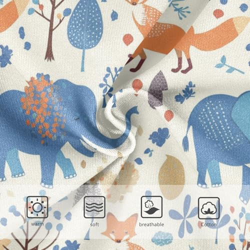 Wusikd Foxes Elephants Girls' Underwear Cotton Trees Girls Briefs Soft Toddler Underwear 2T3