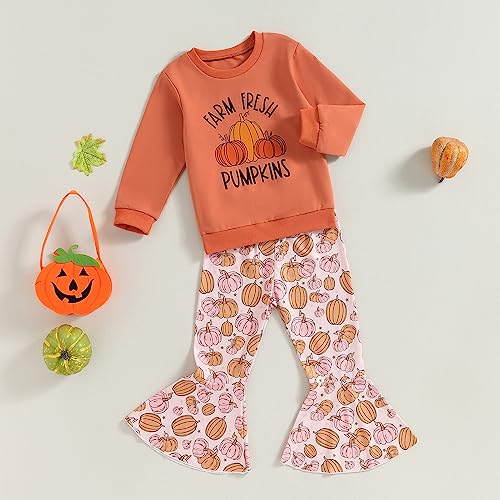 Image of Toddler Baby Girls Football Outfit Crew Neck Long Sleeve Rugby Bow Print Sweatshirt Elastic Waist Pants 2Pcs