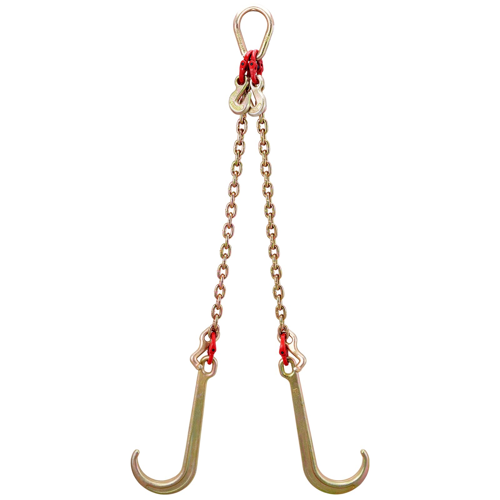 VEVOR Cadena de brida en V Grado 80 Transporte 4,2 T con Ganchos T 10x6cm J 38x15cm