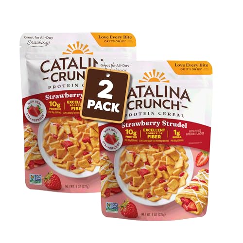 Image of Catalina Crunch Protein Cereal, Strawberry Strudel, 8 oz Bag (Pack of 2)