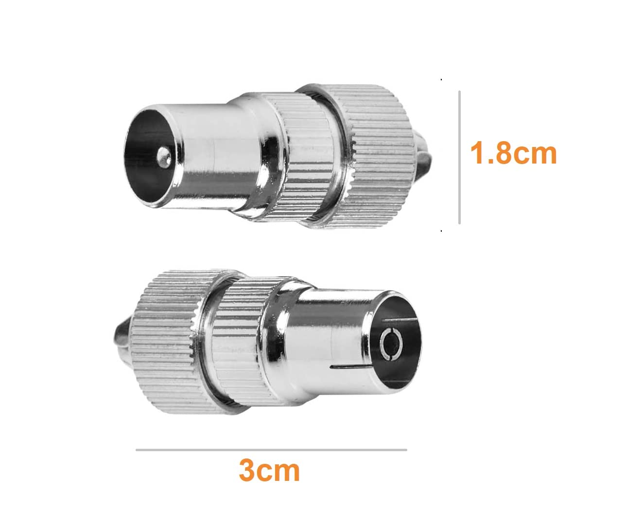 SoSupplies 5 X Female 5 X Male Tv Aerial Connector Plug/Socket Aerial Coaxial Coax Cable