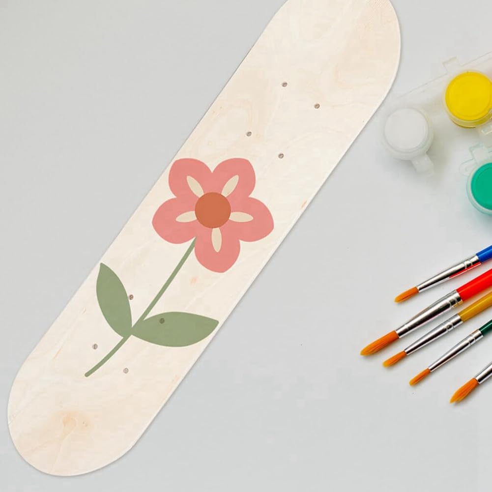 Blank Skateboard Deck für Anfänger, DIY- Bemalbares - Longboard, DIY Skate Art, Blank Graffiti Deck