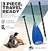 Alloy SUP Paddle - 3 Piece Adjustable Stand Up Paddle Board Paddles - Floating Paddleboard Paddle with Aluminum Shaft & Nylon Blade - Explorer Paddleboarding Series