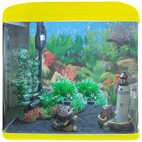 Image of RS Electrical Glass Aquarium Tank RS-480A with LED Lights, 55 Litre Capacity, Filtration Included. (Random Colour as per Availability)
