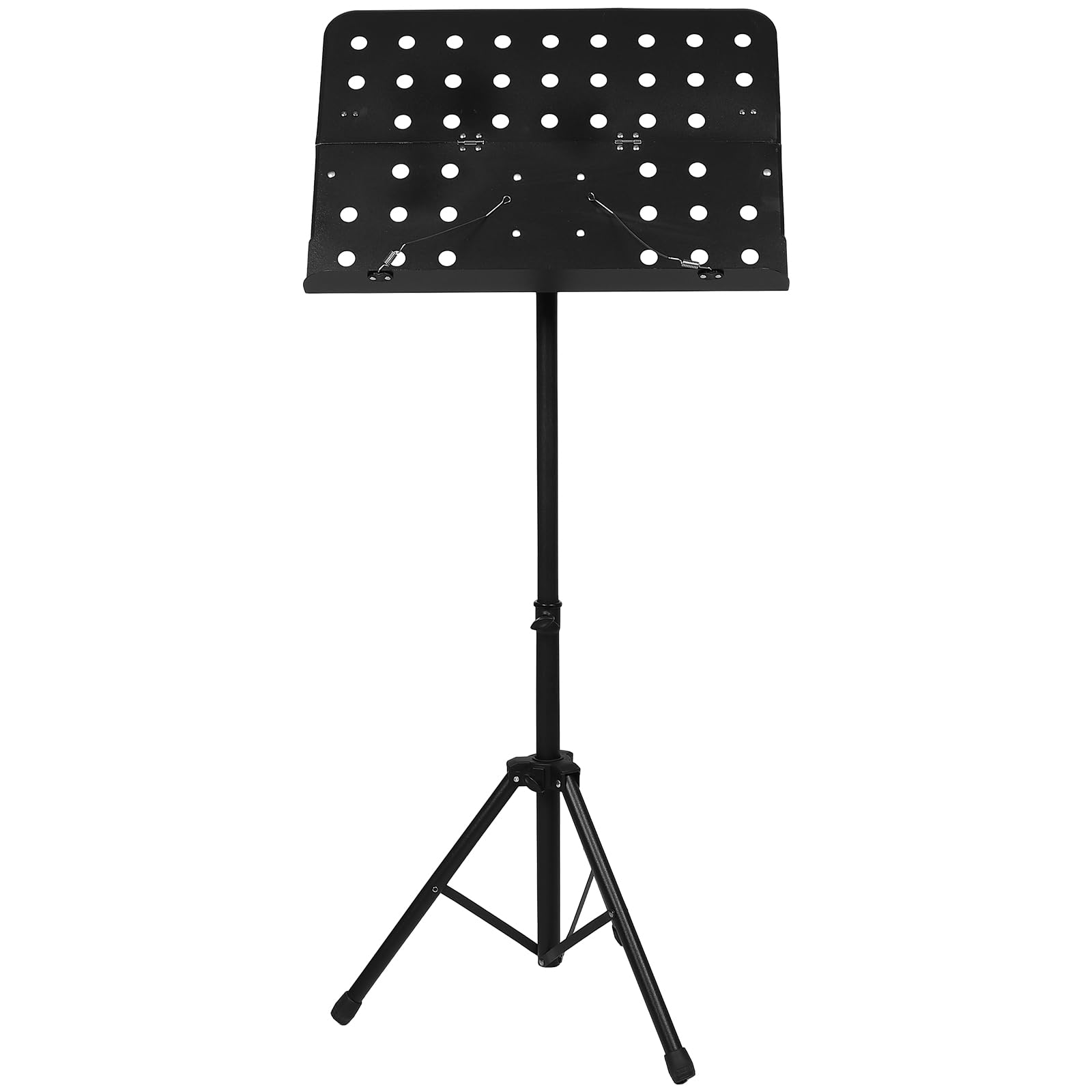 Faltbarer Notenständer Schwarz Höhenverstellbar Tragbar für Musiker | Kunststoff und Eisen, für Gitarre, Reisen und Übungsorte, Elegantes Design mit Professioneller Optik