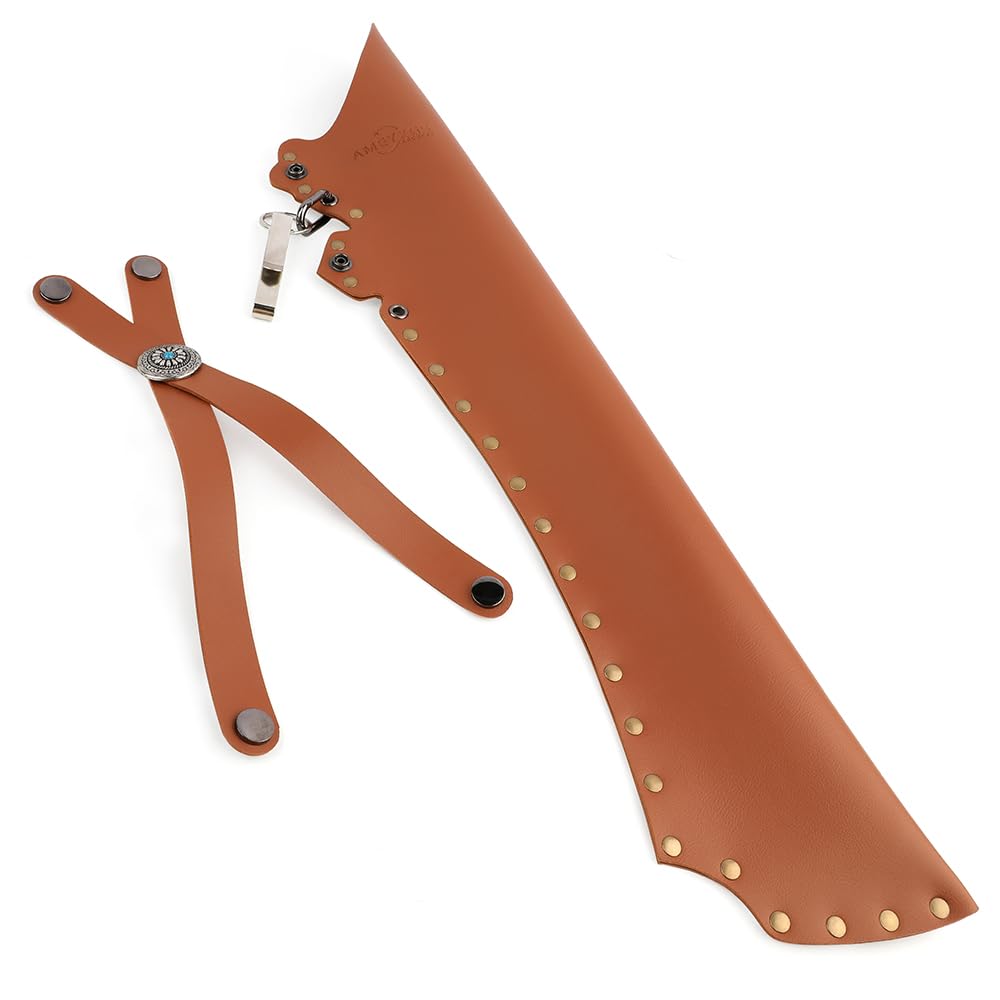 wolfman Leather Archery Quiver - Holder with Secure Belt Clip | Lightweight Design for Field Hunting, Target Practice & Outdoor Shooting