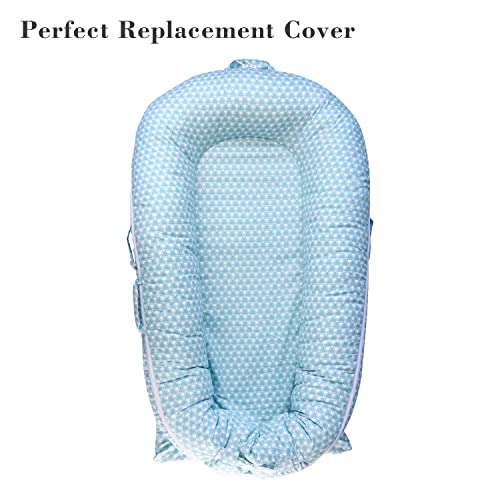 Sweety Baby Newborn Lounger Cover, 100% Cotton Cover, Blue