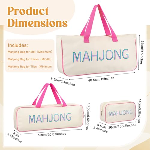 Bolso para Mahjong set vacío con 3 compartimentos miniatura 2