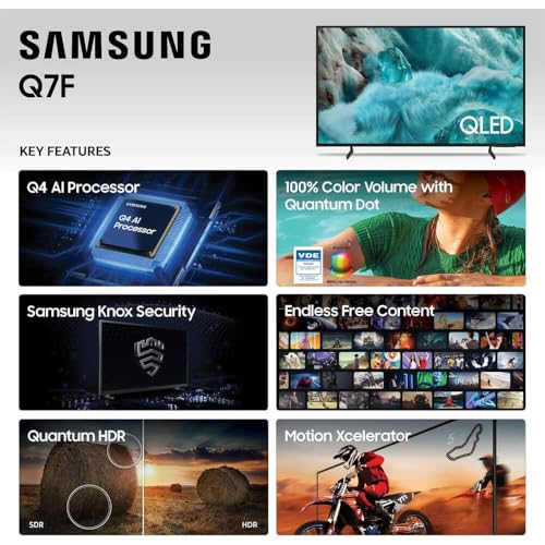 Samsung 43-Inch Q7F Series QLED 4K UHD Smart TV � HDR10+, Alexa Build-in, Bluetooth w/ 12 Month CPS Protection Plan, AUX HDMI Cable, Streaming Bundle - Image 5