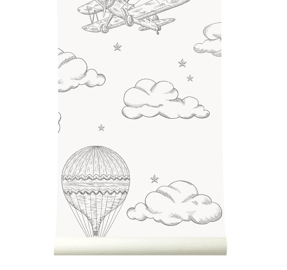 Ciel de Ballons papier peint intissé : transformez un mur blanc triste - 5