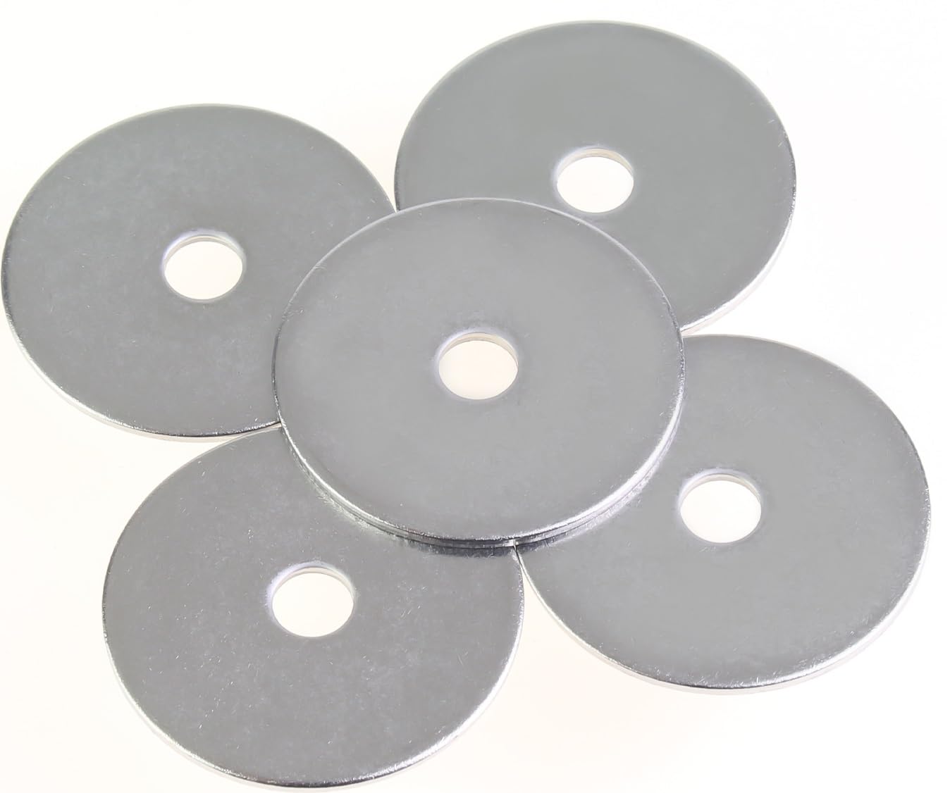 HELIFOUNER 25 Pieces 1/4" Stainless Flat Washers, 1-1/2" Outside Diameter, 0.055" Thickness, 18-8 (304) Stainless Steel Washers, Metal Washers, Fender Washers, Flat Washers for Bolts Screws — image 1