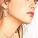 Yukhins Women Girls Stainless Steel Hoop Geometric Heart Triangle Hook Simple Fashion Earrings（Heart55Silver）