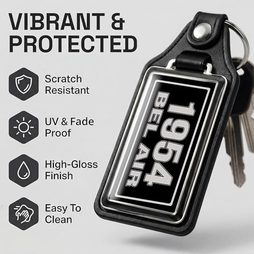 Image of Brotherhood Car Key Chain for Bel Air - Classic Models Keychain for Men and Women Gift Key Ring