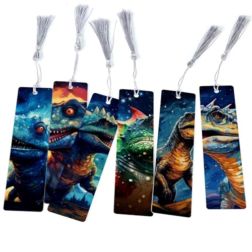 Marque-page dinosaure lot de 6 pour livre enfant et accessoire lecture original