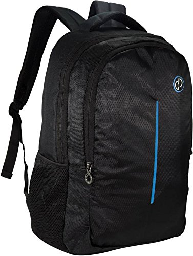 Prajo Polyester 15.6 Inch Black Laptop Backpack for Men