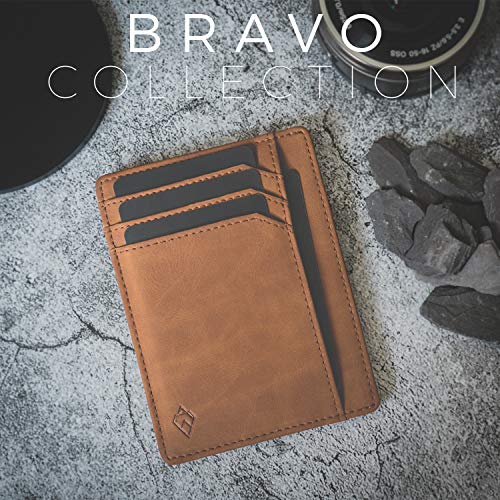 AKIELO-RFID-Blocking-Credit-Card-Holder-and-Gift-Box--Ultra-Slim-Wallet-for-Men--Minimalist-Card-Wallet-Bravo-Collection