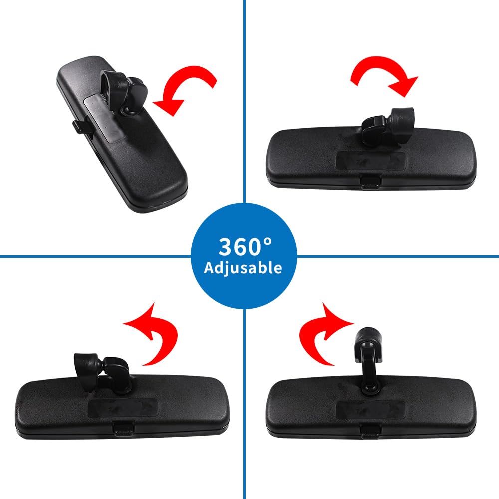JINGEA Specchietto Retrovisore Interno Universale | Compatibile Con Ford, Chevy, Dodge E Altri (1996-2016) - 5