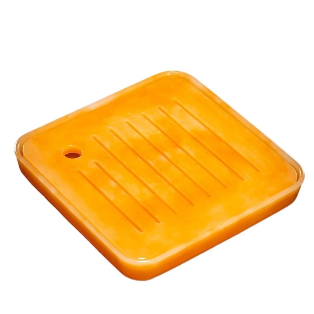 GTHTUHFD Kung Fu Tea Tray Chinese Simple Tea Tray Square Water Storage Tray Household Kung Fu Tea Ceremony Accessories Tea Room Tray,C