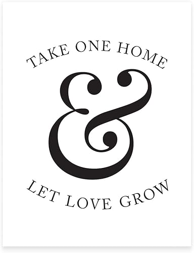 Letreros de grupo de boda Andaz Press, grupo 3, Favors Let Love Grow