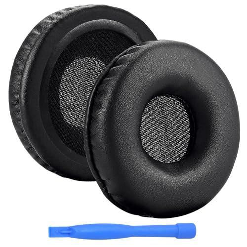 Repuesto de almohadillas para auriculares Sony MDR-V150 ZX300 V300 V250 V100 V200 V400 por MMOBIEL - Almohadillas de espuma de proteína PU - Repuestos - Negro miniatura 1