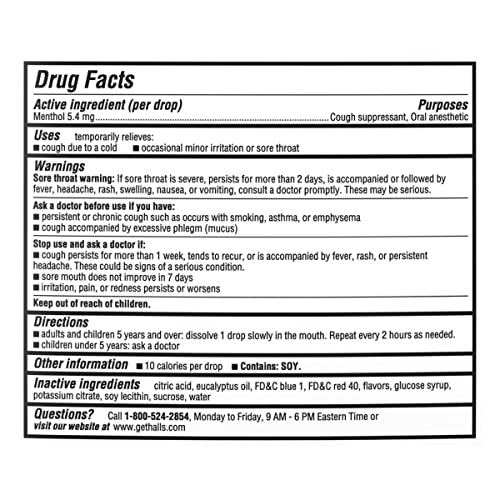 HALLS Mentho-Lyptus Cough DropsIncludes one 80 ct. bag of HALLS Mentho-Lyptus Flavor Cough Drops.