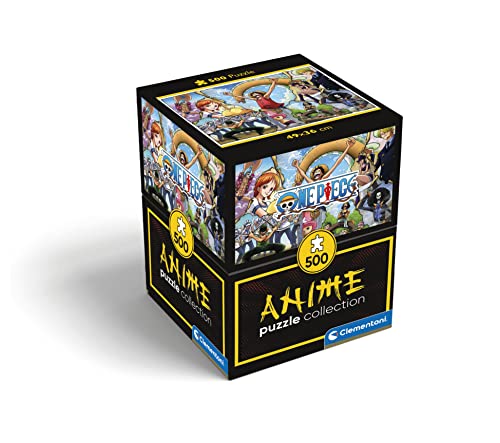 Clementoni - Puzzle Adulto One Piece 500 Piezas Caja Cubo edici&oacute;n Especial - Desde 14 a&ntilde;os (35136)