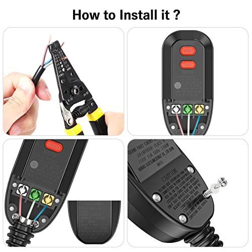 gfci replacement plug assembly auto reset 15 amp 3 prongs 5 years warranty ground fault circuit interrupter safety plug for pressure washer hot tub air conditioner hair dryer