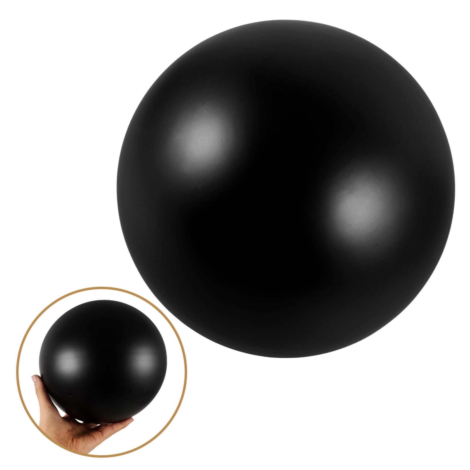 Alipis Boule De Jardin Acier Miroir Réfléchissant Ornement Décoratif Extérieur Globe De Regard Noir Mat pour Espace