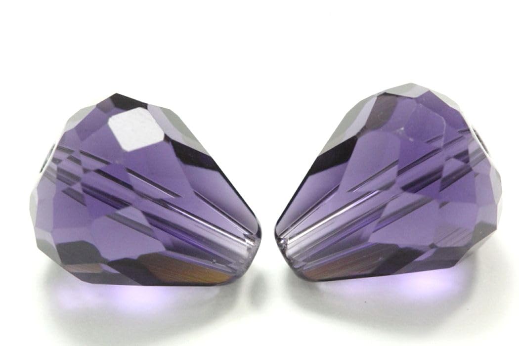 24pcs 10x8mm Adabele austriaco a goccia cristallo perline viola velluto compatibile con 5500 cristalli Swarovski Preciosa SST-1027