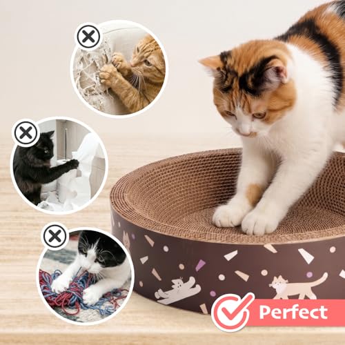 Rascador y cama para gatos 2 en 1 de cartón corrugado miniatura 5