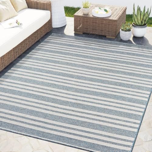 Tapete Abani 4' x 6' diseño a rayas horizontal miniatura 1