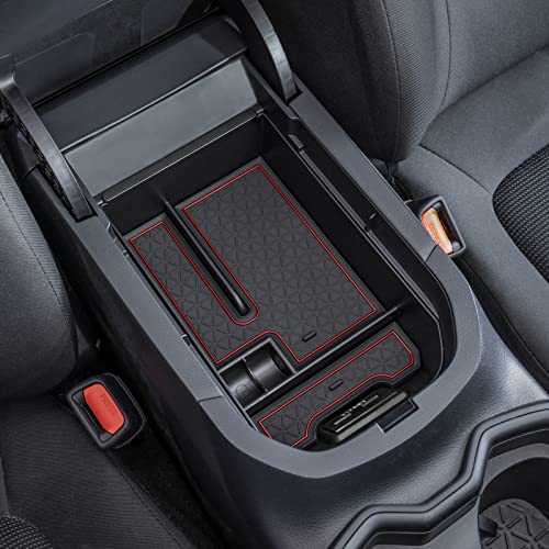 Topinstall Red Center Console Tray Compatible With Rav4 2023 2022 2021 2020 2019 Accessories, Armrest Box Organizer Insert Abs Plastic Storage Box #TOP3